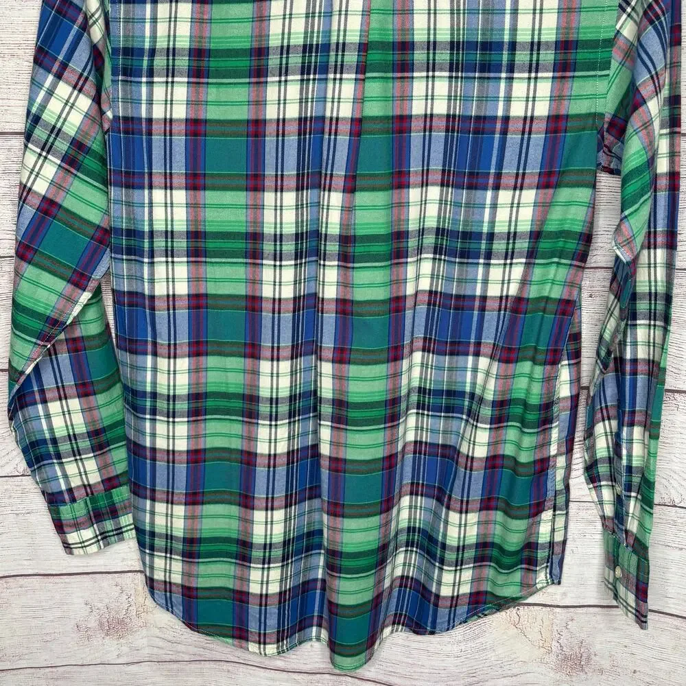 Ralph Lauren Young Men's Youth Long Sleeve Flannel Cotton Button Up Shirt XL New